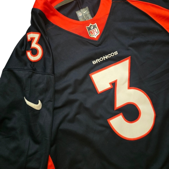 Nike Russell Wilson Denver Broncos Blue Orange Jersey Size XXL 2XL - Picture 2 of 13
